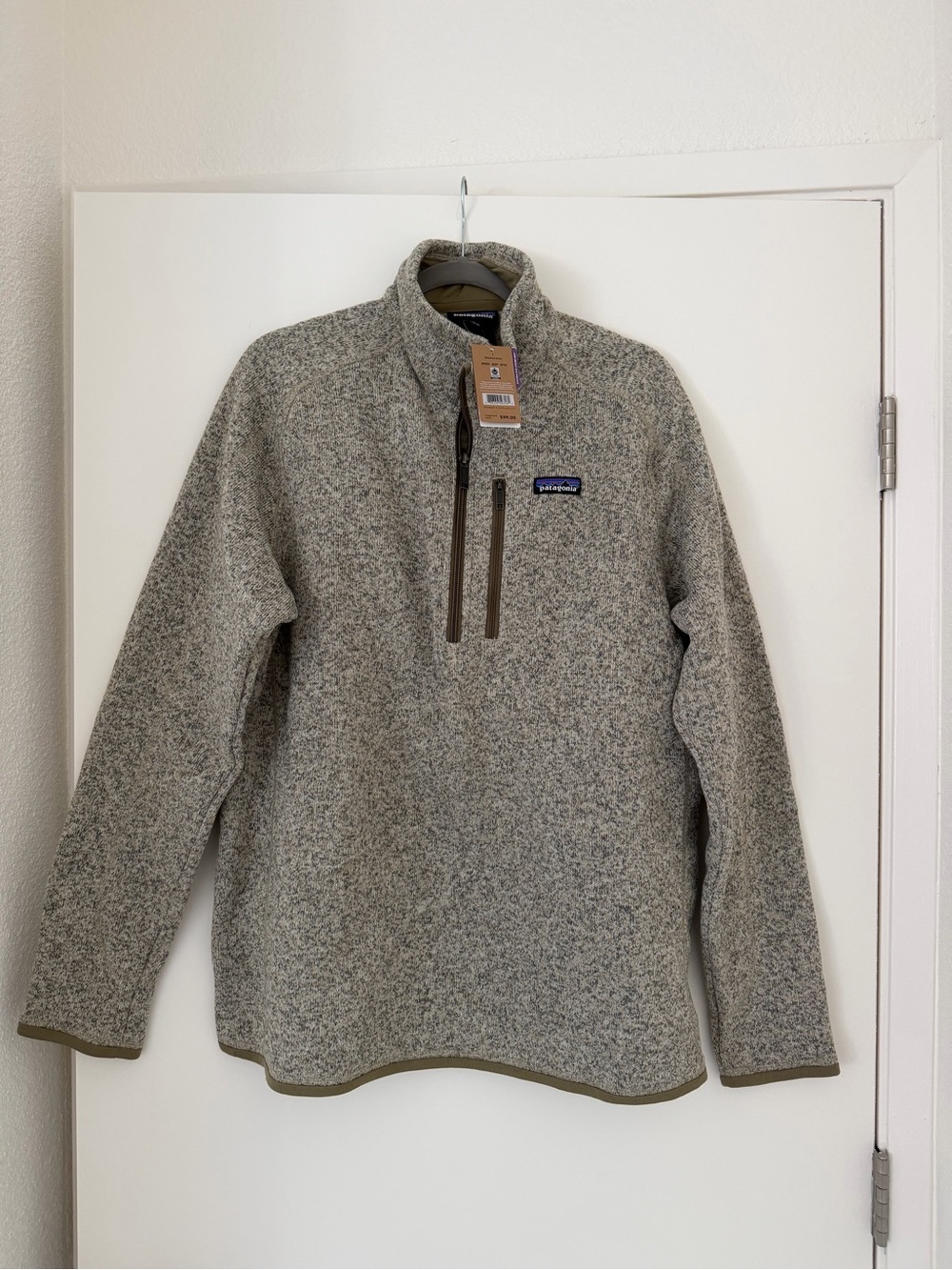 [NWT]Patagonia Men's Heather Gray Half-Zip Fleece Pullover